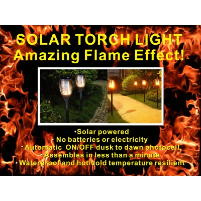 Led Solar Torch Light