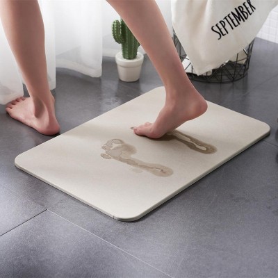 Fast Drying Non-Slip Anti Slip Diatomite  Stone Bath Mats